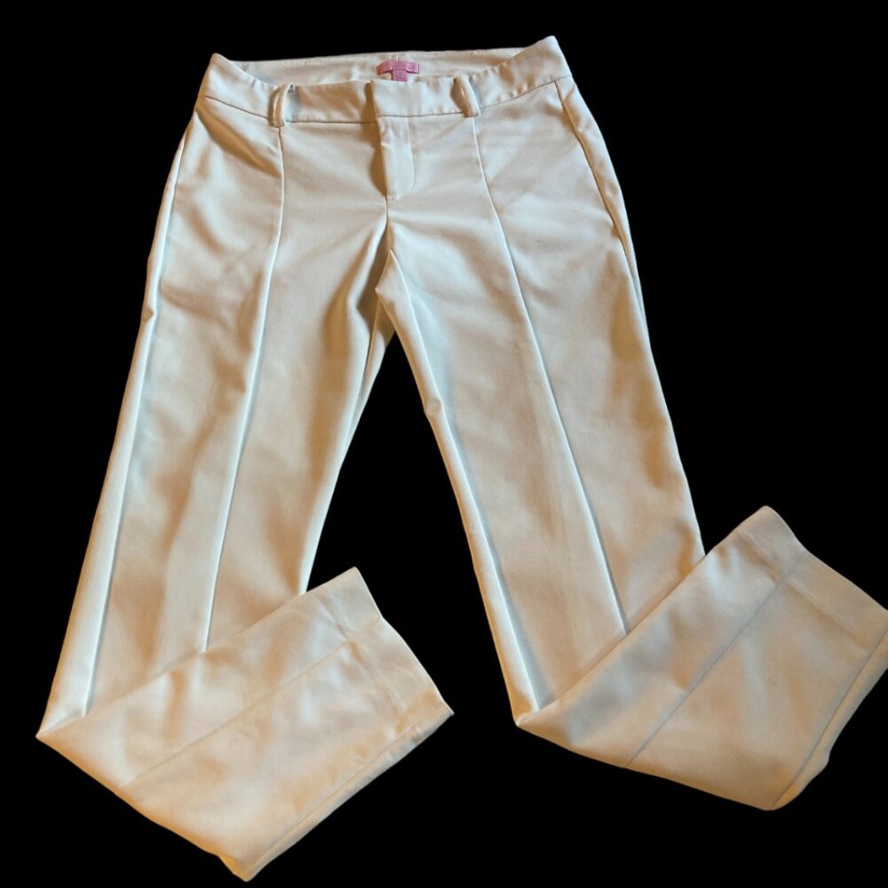 Lilly Pulitzer Womens Size 8 Chantal Stretch Dinner Pants White Coconut